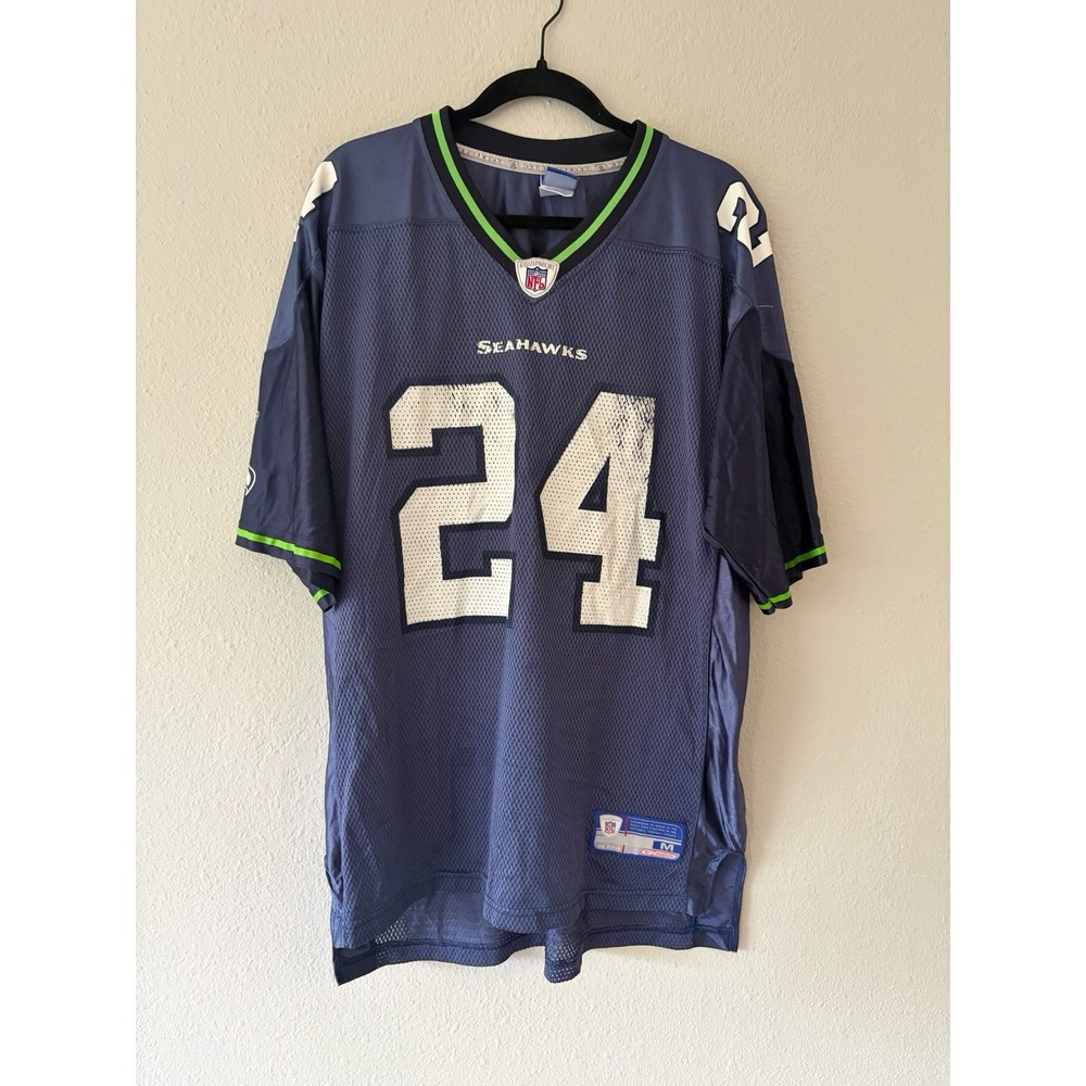 Reebok NFL Equipment Seattle Seahawks #24 Shawn Springs Jersey SZ Medium